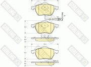 6114032 Sada brzdových destiček, kotoučová brzda GIRLING