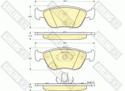 6114062 Sada brzdových destiček, kotoučová brzda GIRLING