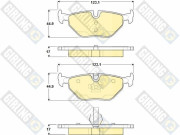 6114302 Sada brzdových destiček, kotoučová brzda GIRLING