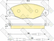 6114494 Sada brzdových destiček, kotoučová brzda GIRLING