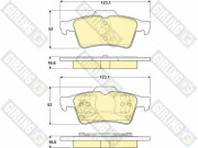 6114692 Sada brzdových destiček, kotoučová brzda GIRLING