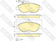 6114844 Sada brzdových destiček, kotoučová brzda GIRLING