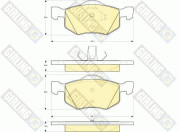 6114972 Sada brzdových destiček, kotoučová brzda GIRLING