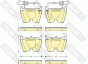 6115079 Sada brzdových destiček, kotoučová brzda GIRLING