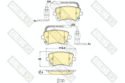 6115081 Sada brzdových destiček, kotoučová brzda GIRLING