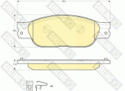 6115109 Sada brzdových destiček, kotoučová brzda GIRLING