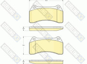 6115129 Sada brzdových destiček, kotoučová brzda GIRLING