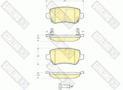 6115151 Sada brzdových destiček, kotoučová brzda GIRLING