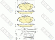 6115424 Sada brzdových destiček, kotoučová brzda GIRLING