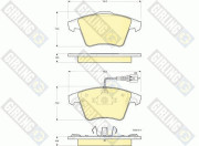 6115552 Sada brzdových destiček, kotoučová brzda GIRLING