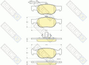 6115642 Sada brzdových destiček, kotoučová brzda GIRLING