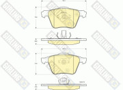 6115652 Sada brzdových destiček, kotoučová brzda GIRLING