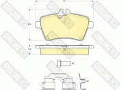 6116291 Sada brzdových destiček, kotoučová brzda GIRLING