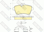 6116301 Sada brzdových destiček, kotoučová brzda GIRLING