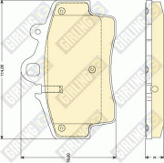 6117569 Sada brzdových destiček, kotoučová brzda GIRLING