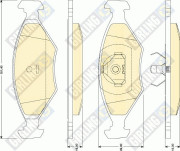 6117762 Sada brzdových destiček, kotoučová brzda GIRLING