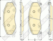 6117811 Sada brzdových destiček, kotoučová brzda GIRLING