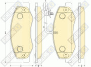 6118859 Sada brzdových destiček, kotoučová brzda GIRLING
