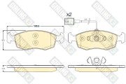 6119002 Sada brzdových destiček, kotoučová brzda GIRLING