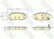 6121352 Sada brzdových destiček, kotoučová brzda GIRLING