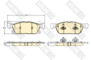 6121672 Sada brzdových destiček, kotoučová brzda GIRLING