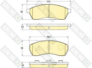 6130689 Sada brzdových destiček, kotoučová brzda GIRLING
