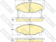 6130719 Sada brzdových destiček, kotoučová brzda GIRLING