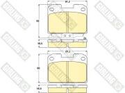 6131049 Sada brzdových destiček, kotoučová brzda GIRLING
