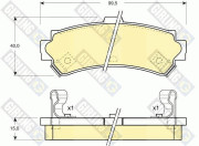 6131159 Sada brzdových destiček, kotoučová brzda GIRLING