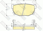 6131439 Sada brzdových destiček, kotoučová brzda GIRLING