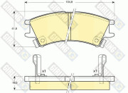 6131659 Sada brzdových destiček, kotoučová brzda GIRLING