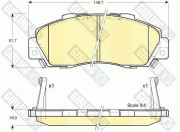 6131779 Sada brzdových destiček, kotoučová brzda GIRLING