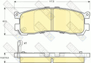 6131799 Sada brzdových destiček, kotoučová brzda GIRLING