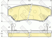 6131829 Sada brzdových destiček, kotoučová brzda GIRLING