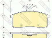 6132021 Sada brzdových destiček, kotoučová brzda GIRLING