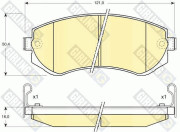 6132089 Sada brzdových destiček, kotoučová brzda GIRLING