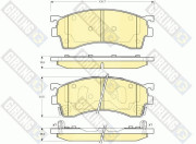 6132099 Sada brzdových destiček, kotoučová brzda GIRLING