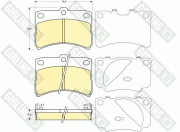 6132199 Sada brzdových destiček, kotoučová brzda GIRLING