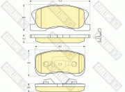 6132209 Sada brzdových destiček, kotoučová brzda GIRLING