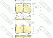 6132529 Sada brzdových destiček, kotoučová brzda GIRLING