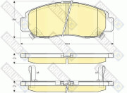 6132689 Sada brzdových destiček, kotoučová brzda GIRLING