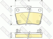 6132799 Sada brzdových destiček, kotoučová brzda GIRLING