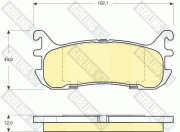 6133199 Sada brzdových destiček, kotoučová brzda GIRLING