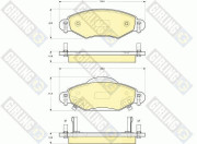 6133244 Sada brzdových destiček, kotoučová brzda GIRLING