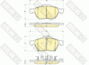 6133352 Sada brzdových destiček, kotoučová brzda GIRLING