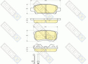 6133419 Sada brzdových destiček, kotoučová brzda GIRLING