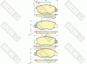 6133544 Sada brzdových destiček, kotoučová brzda GIRLING