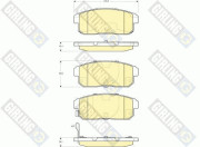 6133579 Sada brzdových destiček, kotoučová brzda GIRLING