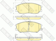 6133609 Sada brzdových destiček, kotoučová brzda GIRLING