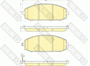 6133619 Sada brzdových destiček, kotoučová brzda GIRLING